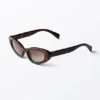 Winged Cat-Eye Sunglasses – Tortoise – Red Tinted Lenses