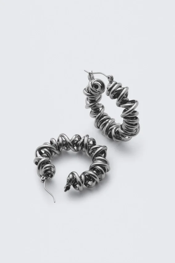 Wired Earrings – Silver Wired Earrings – Silver