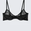 Wired Swirly Lace Bra – Black Wired Swirly Lace Bra – Black