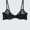 Wired Swirly Lace Bra – Black Wired Swirly Lace Bra – Black