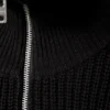 Wool-Blend Half-Zip Turtleneck Sweater – Black Wool-Blend Half-Zip Turtleneck Sweater – Black