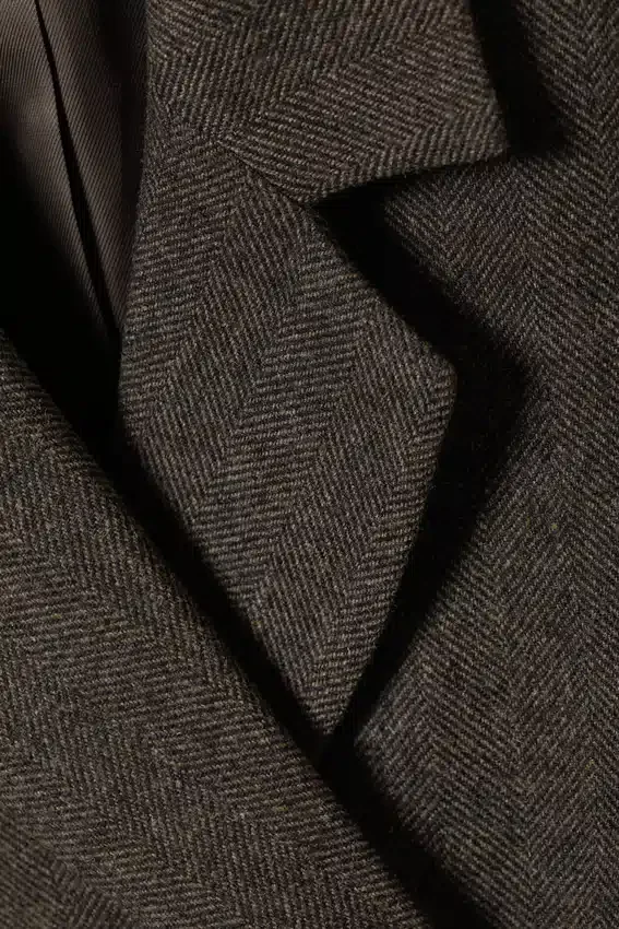 Wool-Blend Herringbone Blazer – Brown/Grey Wool-Blend Herringbone Blazer – Brown/Grey