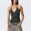 Wrap Halter Top – Dark Grey Wrap Halter Top – Dark Grey