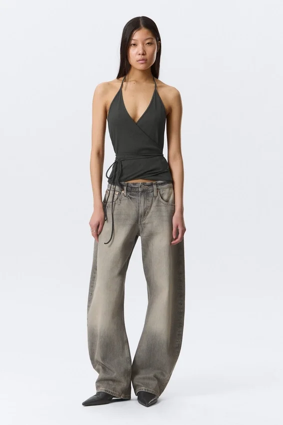 Wrap Halter Top – Dark Grey Wrap Halter Top – Dark Grey