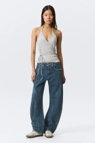 Wrap Halter Top – Grey Melange
