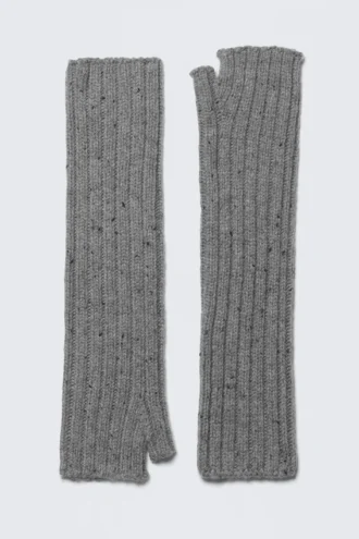 Wrist Warmers – Grey Melange