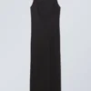Yael Open Back Dress – Black