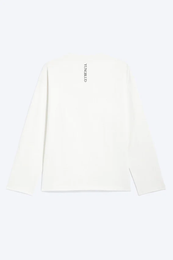 Yungblud Boxy Printed Long-Sleeved Tee – Off-White Yungblud Boxy Printed Long-Sleeved Tee – Off-White