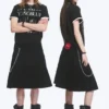 Yungblud Mid Rise Denim Kilt – Black Yungblud Mid Rise Denim Kilt – Black
