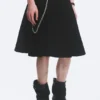 Yungblud Mid Rise Denim Kilt – Black Yungblud Mid Rise Denim Kilt – Black