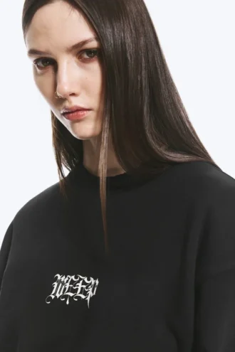 Yungblud Printed Oversized Sweatshirt – Off-Black