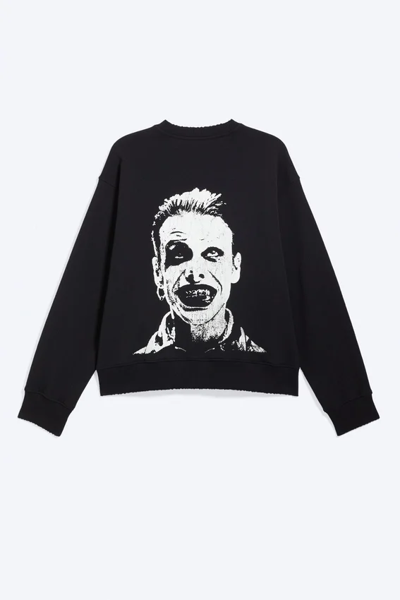 Yungblud Printed Oversized Sweatshirt – Off-Black Yungblud Printed Oversized Sweatshirt – Off-Black