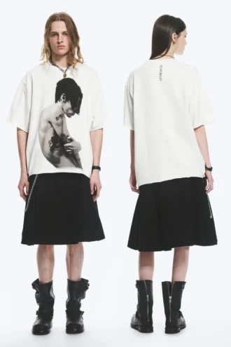 Yungblud Printed Oversized Tee – Off-White
