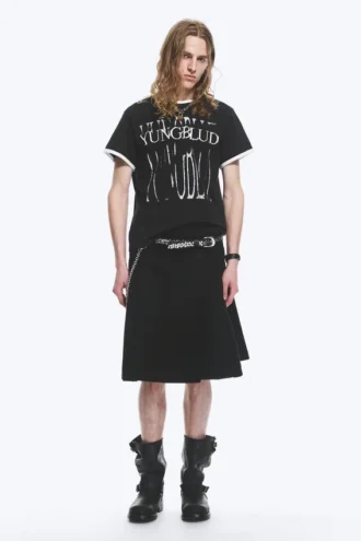 Yungblud Printed Ringer Tee – Off-Black