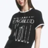 Yungblud Printed Ringer Tee – Off-Black Yungblud Printed Ringer Tee – Off-Black