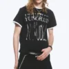 Yungblud Printed Ringer Tee – Off-Black Yungblud Printed Ringer Tee – Off-Black