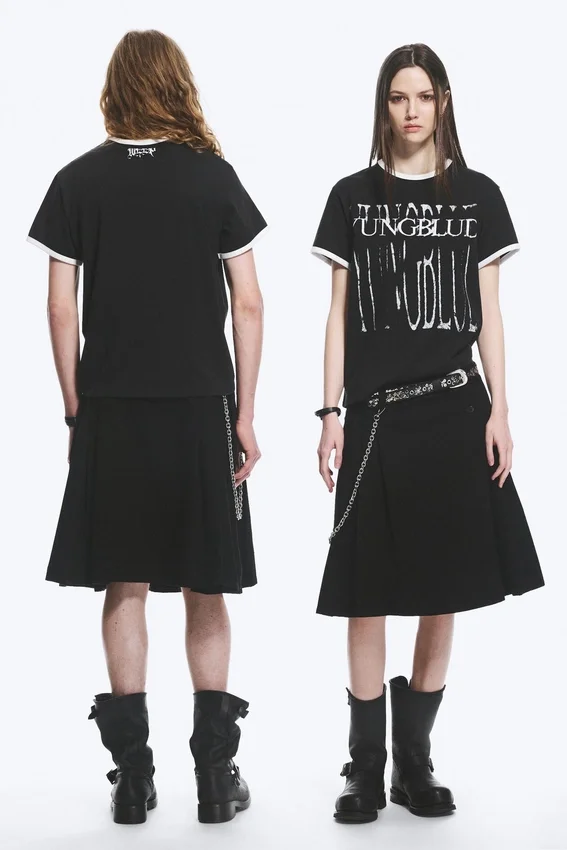 Yungblud Printed Ringer Tee – Off-Black Yungblud Printed Ringer Tee – Off-Black