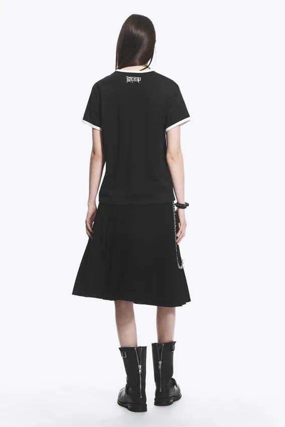 Yungblud Printed Ringer Tee – Off-Black Yungblud Printed Ringer Tee – Off-Black