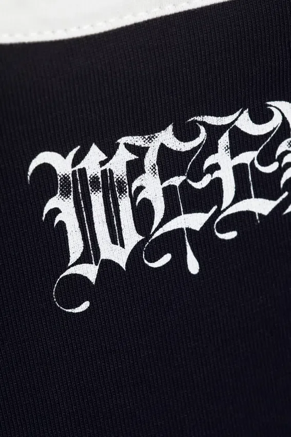 Yungblud Printed Ringer Tee – Off-Black Yungblud Printed Ringer Tee – Off-Black