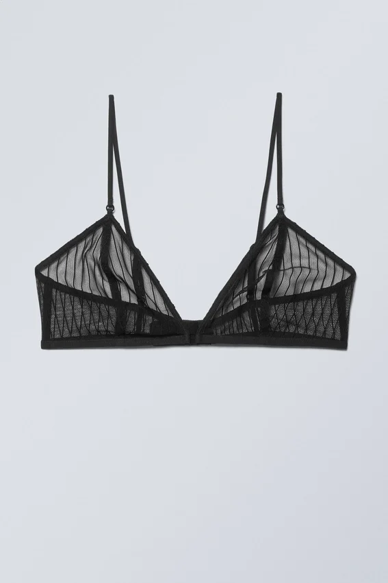 Zelda Lace Bralette – Black Stripe Zelda Lace Bralette – Black Stripe