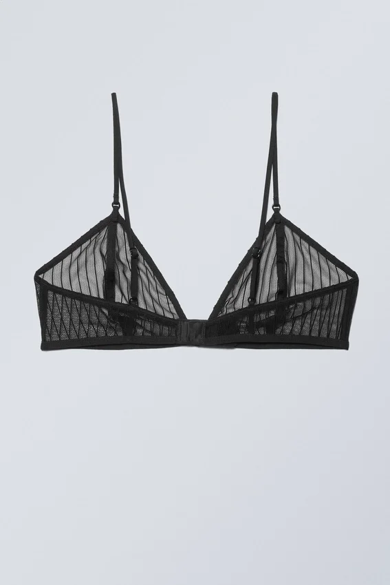 Zelda Lace Bralette – Black Stripe Zelda Lace Bralette – Black Stripe