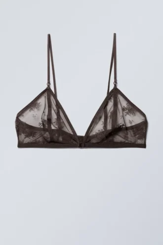 Zelda Lace Bralette – Dark Brown