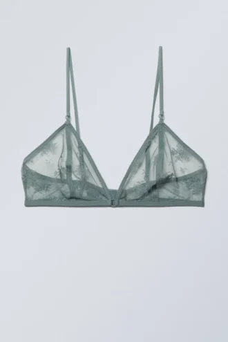 Zelda Lace Bralette – Dusty Turquoise