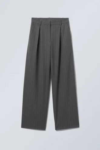 Zia Suit Trousers – Grey Pinstripe