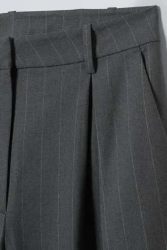 Zia Suit Trousers – Grey Pinstripe