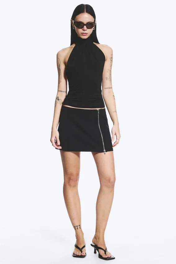 Zip Mini Skirt – Black Zip Mini Skirt – Black