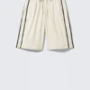 Zip-Off Nylon Track Trousers – Beige – Black Stripe Zip-Off Nylon Track Trousers – Beige – Black Stripe