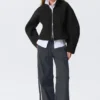 Zip-Off Nylon Track Trousers – Black – Beige Stripe Zip-Off Nylon Track Trousers – Black – Beige Stripe