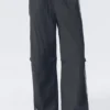 Zip-Off Nylon Track Trousers – Black – Beige Stripe Zip-Off Nylon Track Trousers – Black – Beige Stripe