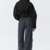 Zip-Off Nylon Track Trousers – Black – Beige Stripe Zip-Off Nylon Track Trousers – Black – Beige Stripe