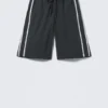 Zip-Off Nylon Track Trousers – Black – Beige Stripe Zip-Off Nylon Track Trousers – Black – Beige Stripe