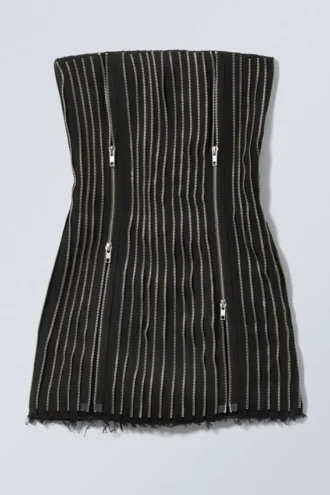 Zip Tube Dress – Black