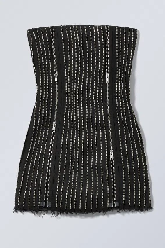 Zip Tube Dress – Black Zip Tube Dress – Black