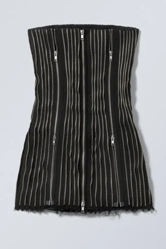 Zip Tube Dress – Black
