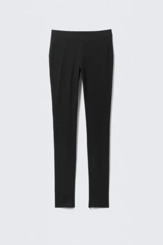 Zipped Stretchy Trousers – Dark