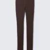Zipped Stretchy Trousers – Dark Brown Zipped Stretchy Trousers – Dark Brown